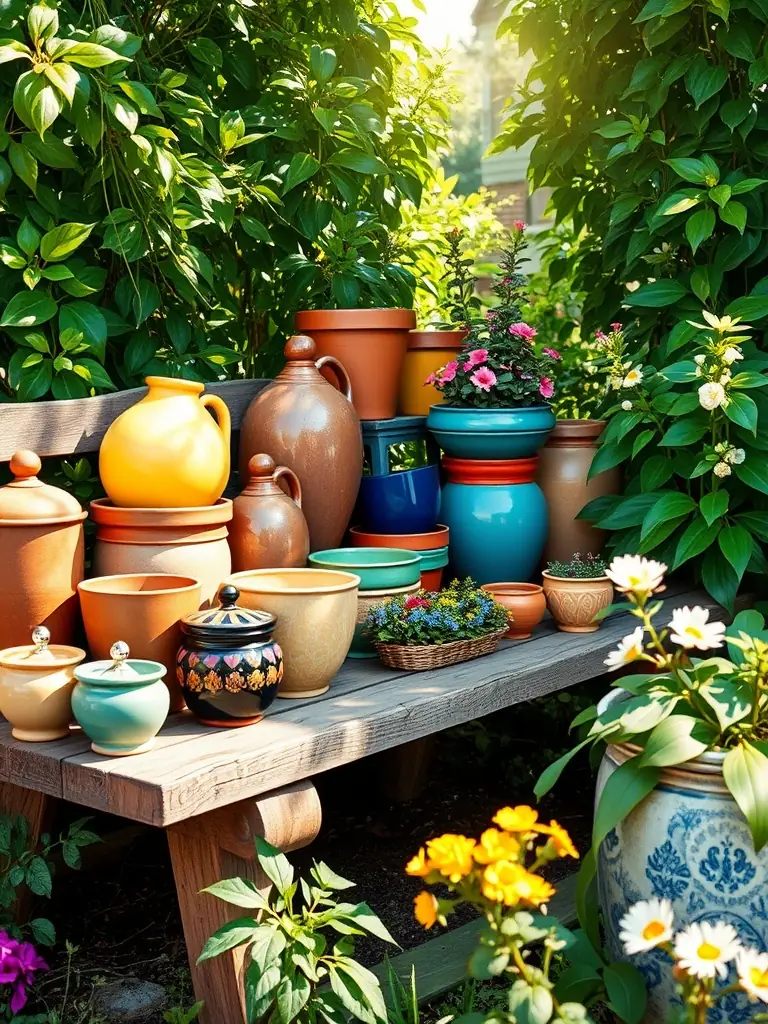 A charming garden shed with a potting bench, surrounded by flowers and greenery, emphasizing its aesthetic appeal and functionality for gardening enthusiasts.